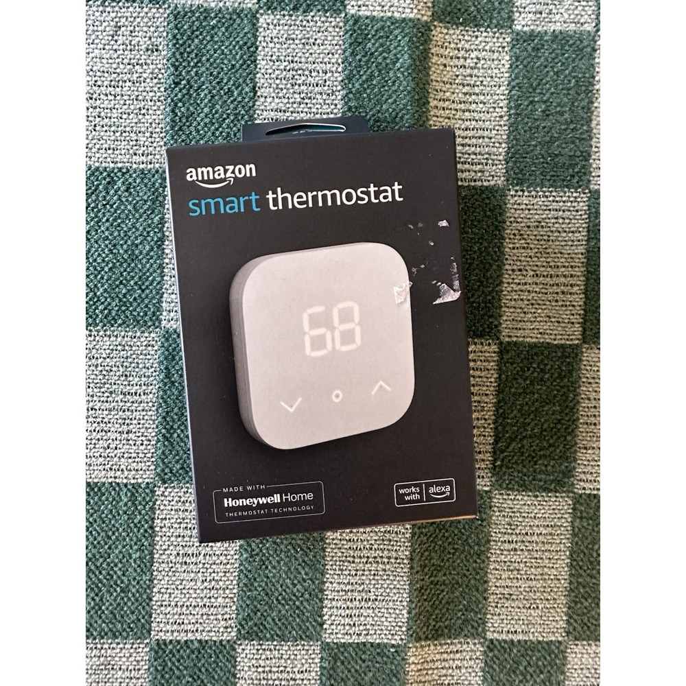 Amazon Smart Thermostat ENERGY STAR Certified, DIY install Works with Alexa New